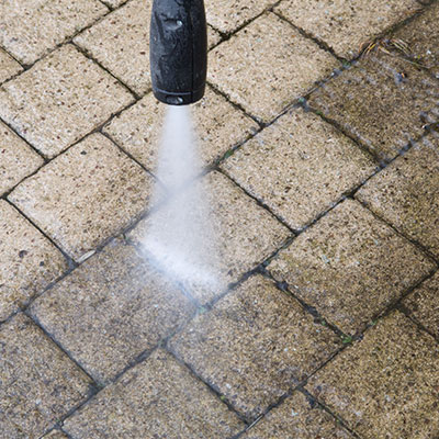 Concrete pressure washing